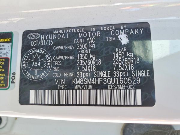 2016 HYUNDAI SANTA FE GI