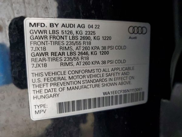 2022 AUDI Q3