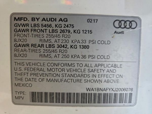 2018 AUDI Q5 quattro Premium Plus