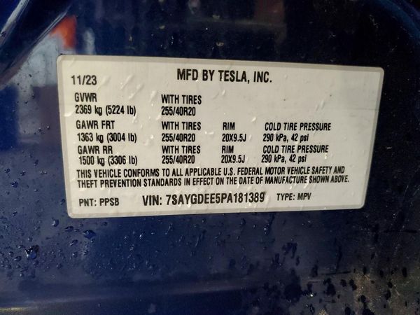 2023 TESLA MODEL Y