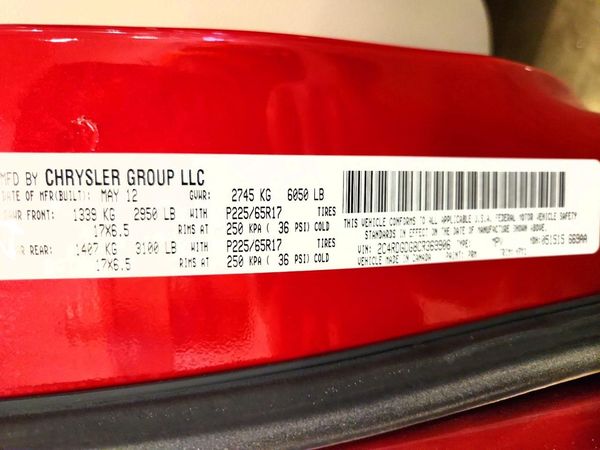 2012 DODGE CARAVAN Crew — VINS