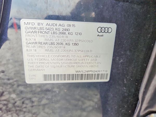 2016 AUDI Q5 quattro Premium Plus