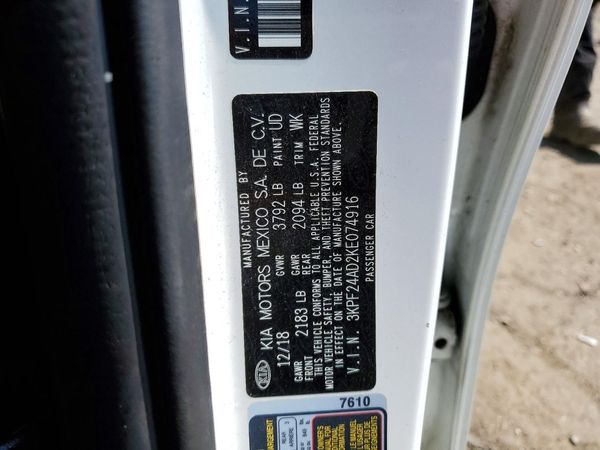 2019 KIA FORTE FE/LX/LXS