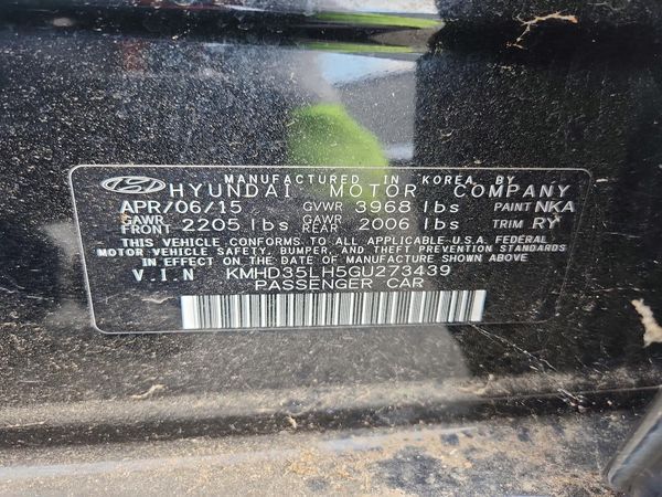 2016 HYUNDAI ELANTRA — VINS