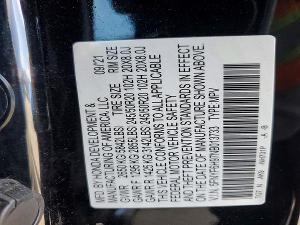 2022 HONDA PILOT TOURING