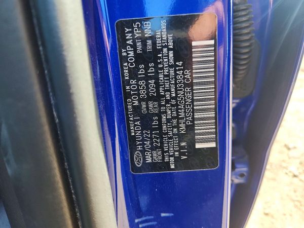 2022 HYUNDAI ELANTRA SEL