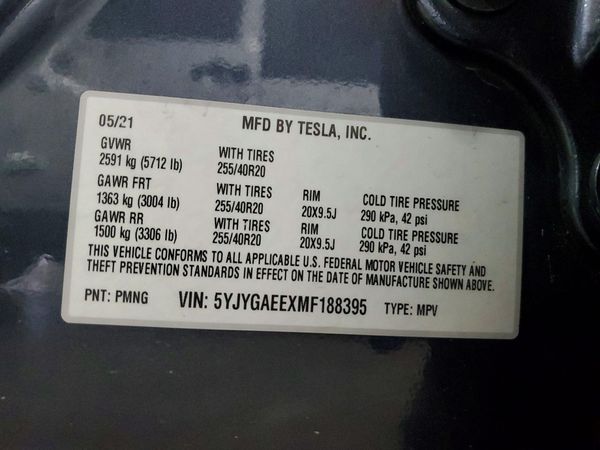 2021 TESLA MODEL Y