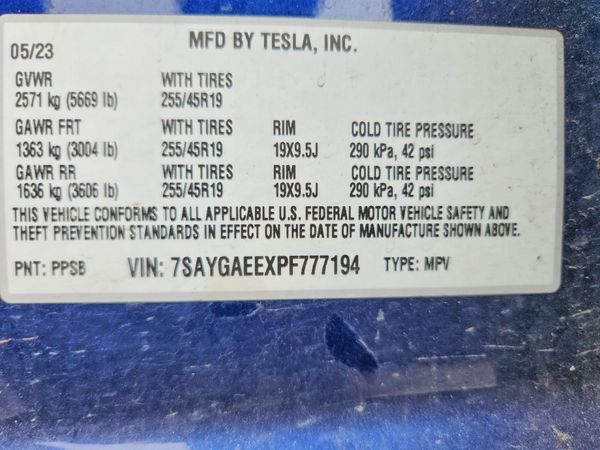 2023 TESLA MODEL Y