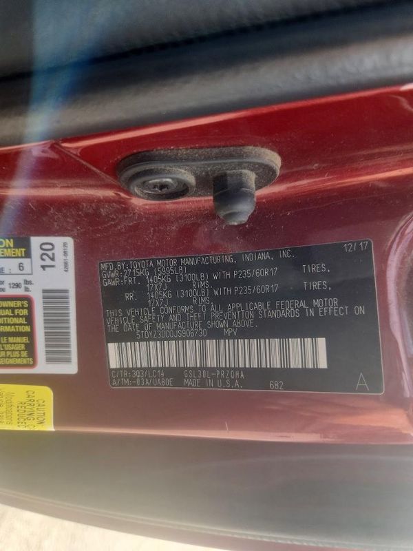 2018 TOYOTA SIENNA