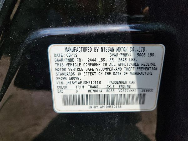 2013 INFINITI M37 BASE