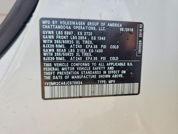 2018 VOLKSWAGEN ATLAS 4Motion SEL
