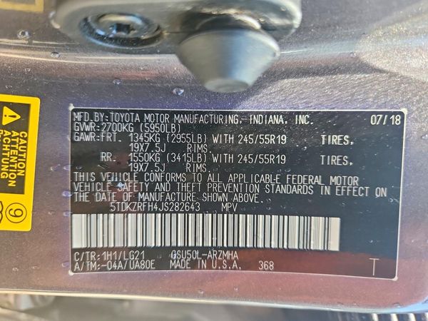2018 TOYOTA HIGHLANDER SE/XLE