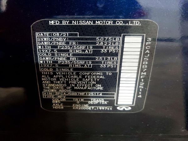 2021 INFINITI QX50 Luxe