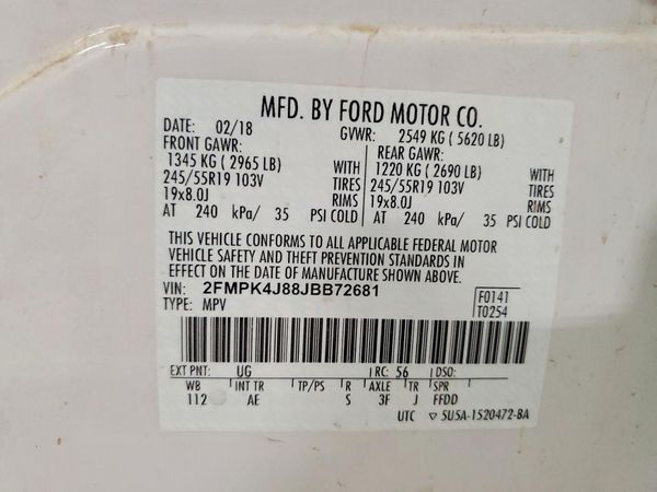 2018 FORD EDGE