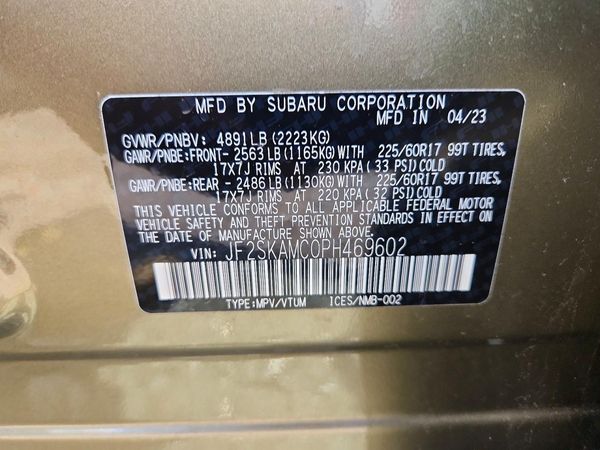 2023 SUBARU FORESTER