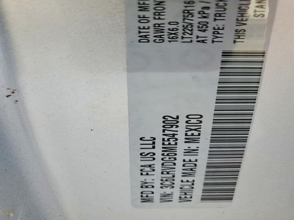 2021 RAM PROMASTER 2500