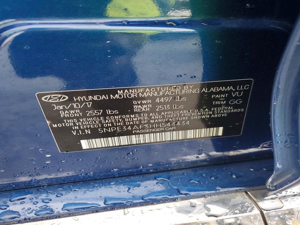 2017 HYUNDAI SONATA