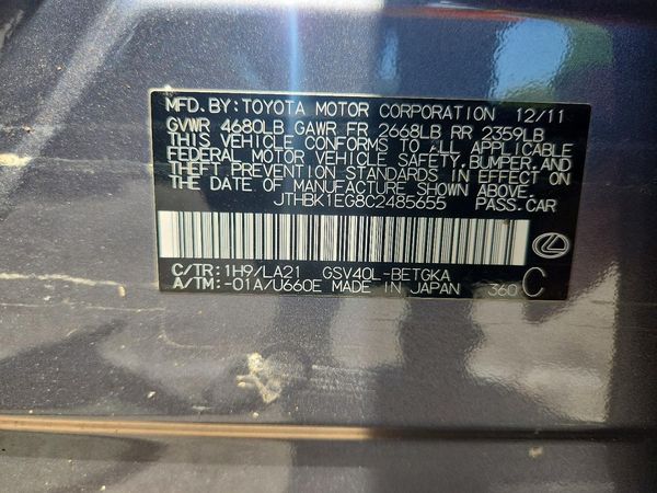2012 LEXUS ES 350