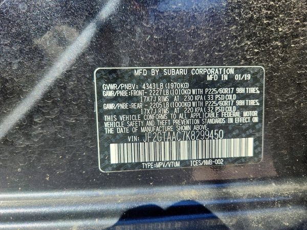 2019 SUBARU CROSSTREK Base