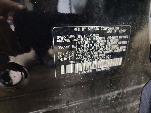 2021 SUBARU FORESTER Premium — VINS