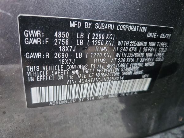 2022 SUBARU OUTBACK Limited