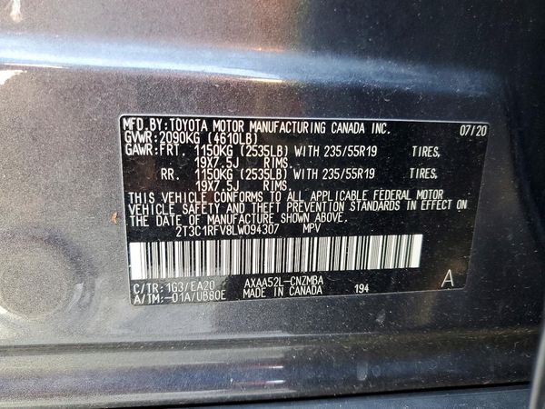 2020 TOYOTA RAV4 XLE Premium
