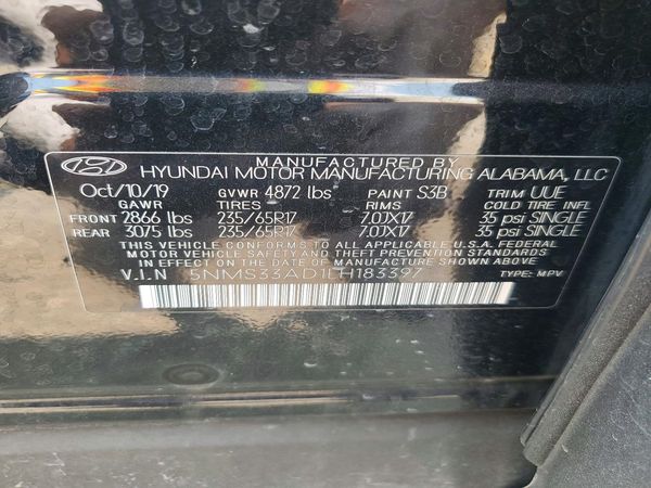 2020 HYUNDAI SANTA FE SEL