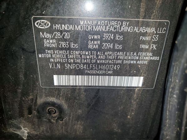 2020 HYUNDAI ELANTRA
