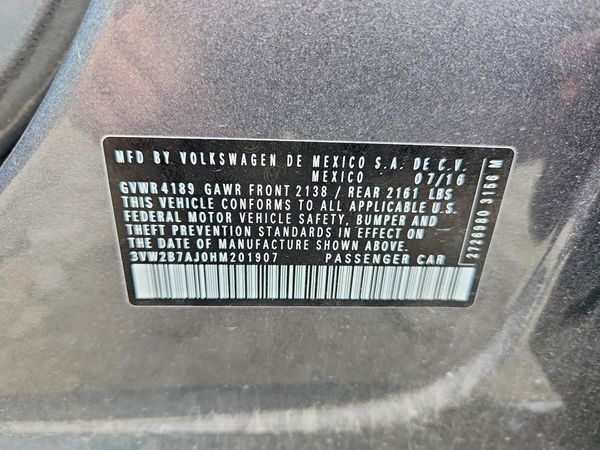 2017 VOLKSWAGEN JETTA