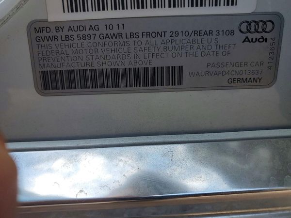 2012 AUDI A8 L
