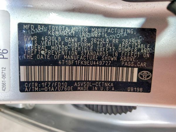 2014 TOYOTA CAMRY