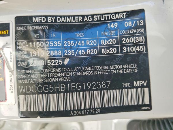 2014 MERCEDES-BENZ GLK GLK350