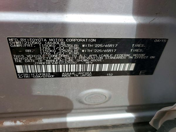 2015 TOYOTA RAV4 LE (X Grade)