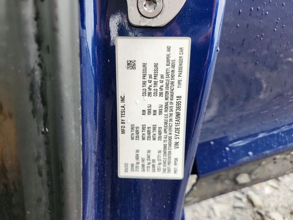 2022 TESLA MODEL 3
