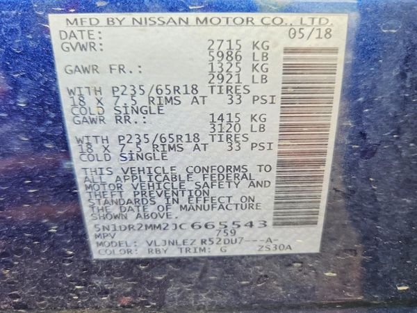 2018 NISSAN PATHFINDER