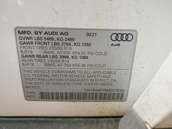 2021 AUDI Q5 quattro Premium Plus