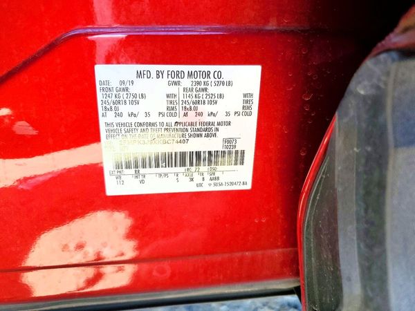 2019 FORD EDGE SEL — VINS