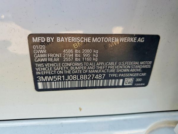 2020 BMW 330I