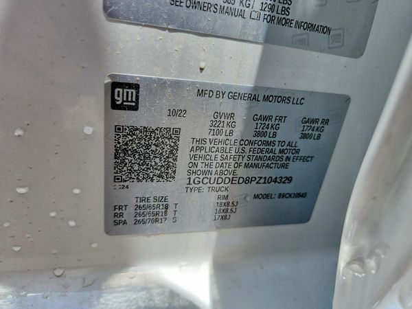2023 CHEVROLET SILVERADO LT — VINS