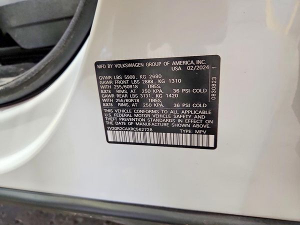 2024 VOLKSWAGEN ATLAS 4Motion Peak Edition SEL