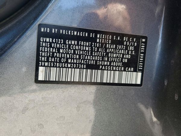 2019 VOLKSWAGEN JETTA SEL