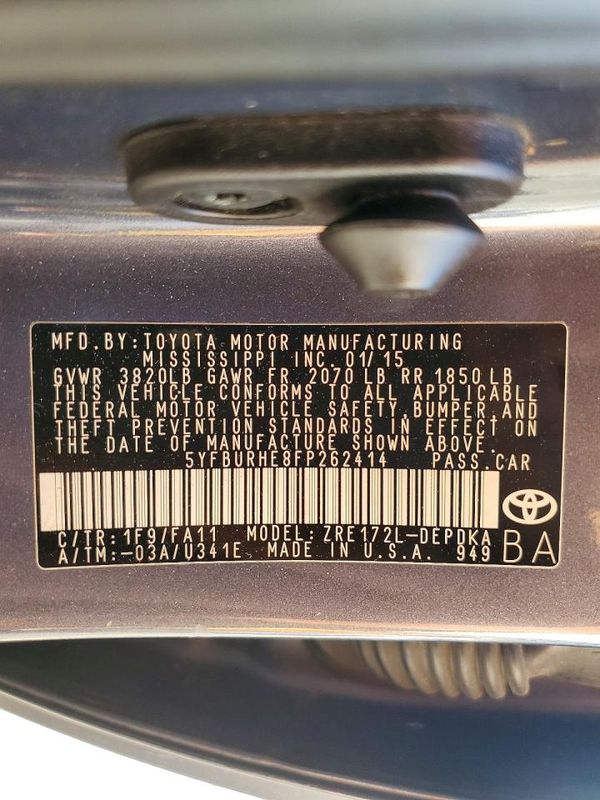 2015 TOYOTA COROLLA L/LE