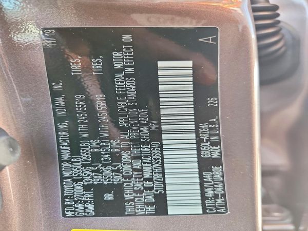 2019 TOYOTA HIGHLANDER Ltd/Ltd Platinum