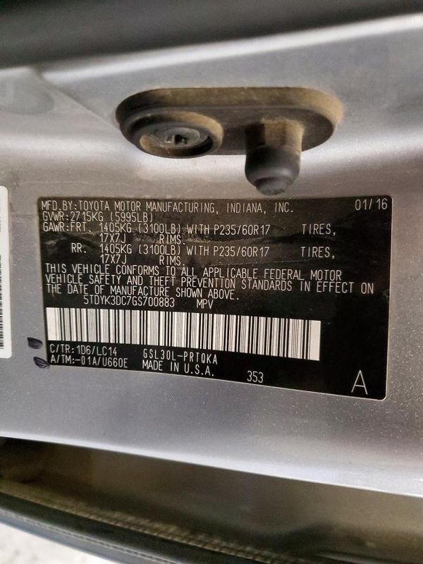 2016 TOYOTA SIENNA
