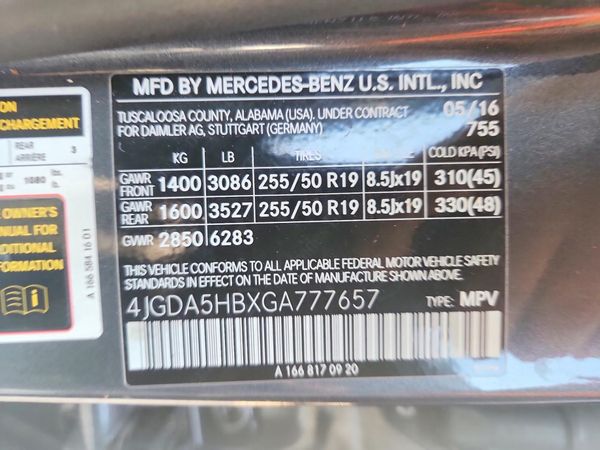 2016 MERCEDES-BENZ GLE GLE350