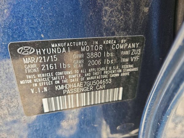 2016 HYUNDAI ELANTRA