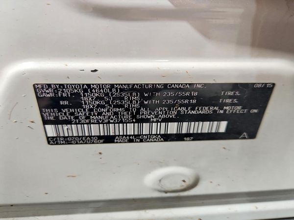 2015 TOYOTA RAV4 Limited (G Grade)