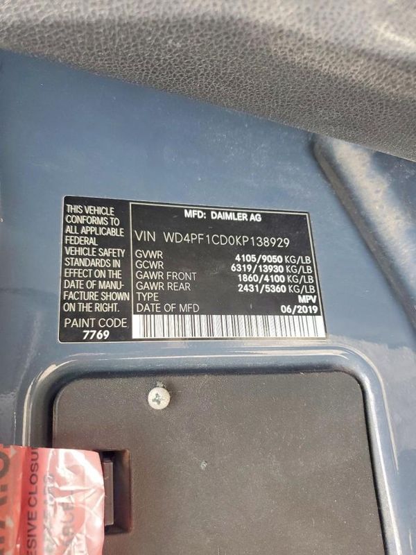 2019 MERCEDES-BENZ SPRINTER