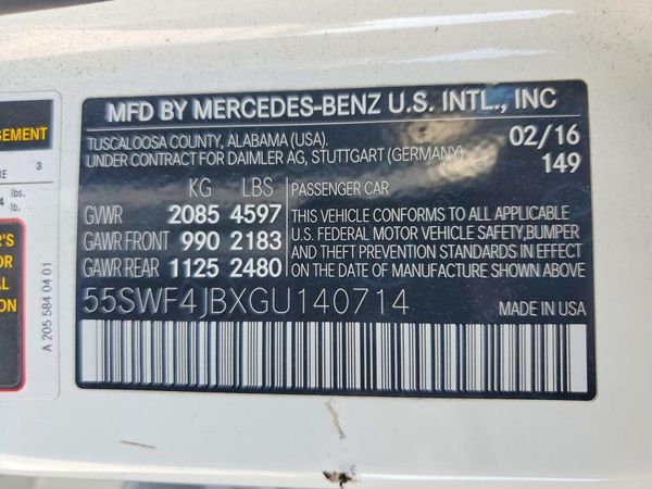 2016 MERCEDES-BENZ C C300