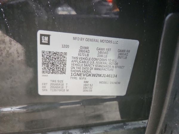 2021 CHEVROLET TRAVERSE LT